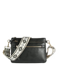 LQ342-Z Melissa Multi Zip Pocket Crossbody With Guitar Strap