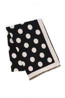 MS0494 Polka Dots Reversible Fringe Scarf Wrap