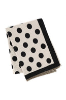 MS0494 Polka Dots Reversible Fringe Scarf Wrap