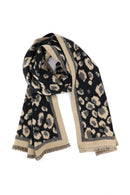 MS0496 Leopard Reversible Fringe Scarf Wrap