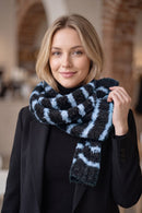 MS0500 StrIpe Chenille Boucle Knit Scarf