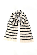 MS0500 StrIpe Chenille Boucle Knit Scarf