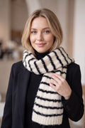 MS0500 StrIpe Chenille Boucle Knit Scarf