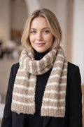 MS0500 StrIpe Chenille Boucle Knit Scarf