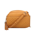 WU121 Lindsay Double Zip Chevron Crossbody Bag