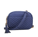 WU121 Lindsay Double Zip Chevron Crossbody Bag