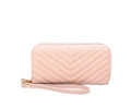 QA0012 Avery Double Zip Around Wristlet Wallet