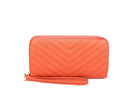 QA0012 Avery Double Zip Around Wristlet Wallet
