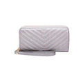 QA0012 Avery Double Zip Around Wristlet Wallet