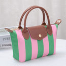 PP782S Riley Striped Nylon Double Handle Crossbody Bag