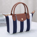PP782S Riley Striped Nylon Double Handle Crossbody Bag