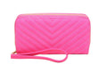 QA0012 Avery Double Zip Around Wristlet Wallet