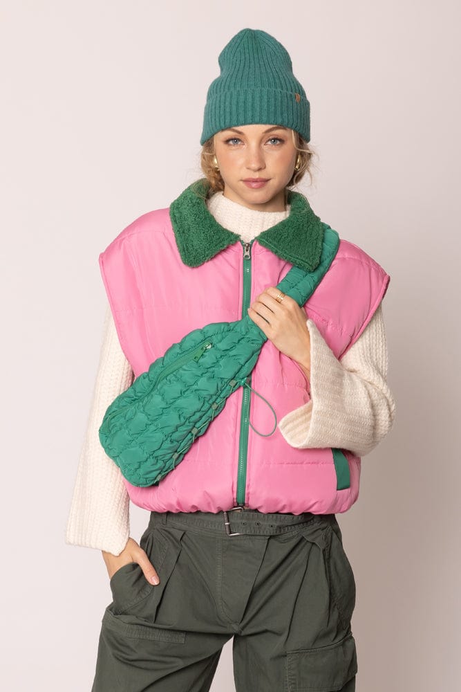 QBS410088 Brielle Quilted Puffer Sling Bag