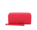 QA0012 Avery Double Zip Around Wristlet Wallet