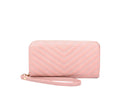 QA0012 Avery Double Zip Around Wristlet Wallet
