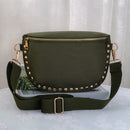 SD701 Carina Suede Studded Crossbody Bag