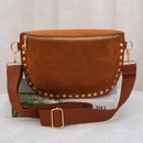 SD701 Carina Suede Studded Crossbody Bag