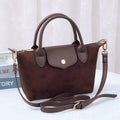 SD782  Britney Suede Double Handle Crossbody Bag