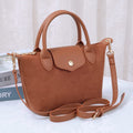 SD782  Britney Suede Double Handle Crossbody Bag