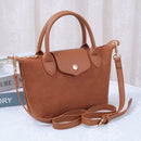 SD782  Britney Suede Double Handle Crossbody Bag