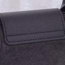 SD782  Britney Suede Double Handle Crossbody Bag