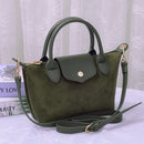 SD782  Britney Suede Double Handle Crossbody Bag