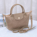 SD782  Britney Suede Double Handle Crossbody Bag