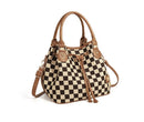 SF22411 Allison Checker Drawstring Bucket Bag