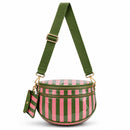 SF261009 Linda Striped Glossy Crossbody Bag with Coin Pouch