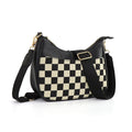 SF262025 Bella Checkered Shoulder Crossbody Bag
