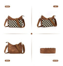 SF262025 Bella Checkered Shoulder Crossbody Bag