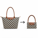 SF252036 Chloe Foldable Checkered Tote Bag