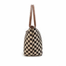 SF252036 Chloe Foldable Checkered Tote Bag
