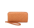 QA0012 Avery Double Zip Around Wristlet Wallet