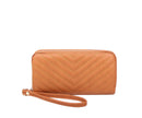 QA0012 Avery Double Zip Around Wristlet Wallet