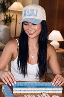TCM0293 MAHJ Applique Trucker Hat