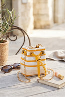 TG10885 Lola Stripe Mini Bucket Crossbody Bag