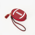 TG10875 Football Wristlet Coin Pouch with Tassel