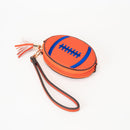 TG10875 Football Wristlet Coin Pouch with Tassel