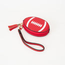 TG10875 Football Wristlet Coin Pouch with Tassel