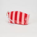 TG10907 Sylvia Stripe Glossy Makeup Bag with Wrist Strap