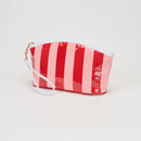 TG10907 Sylvia Stripe Glossy Makeup Bag with Wrist Strap