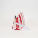 TG10907 Sylvia Stripe Glossy Makeup Bag with Wrist Strap