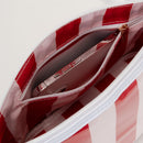 TG10907 Sylvia Stripe Glossy Makeup Bag with Wrist Strap