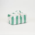 TG10908 Rosalia Stripe Glossy Train Case Makeup Bag with Handle