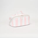TG10908 Rosalia Stripe Glossy Train Case Makeup Bag with Handle