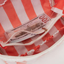 TG10908 Rosalia Stripe Glossy Train Case Makeup Bag with Handle