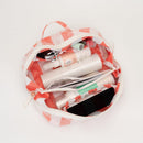 TG10908 Rosalia Stripe Glossy Train Case Makeup Bag with Handle
