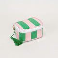 TG10909 Caroline Stripe Clear Coated Travel Jewelry Case
