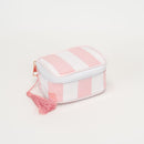 TG10909 Caroline Stripe Clear Coated Travel Jewelry Case